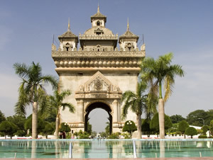 De Patuxai in Vientiane